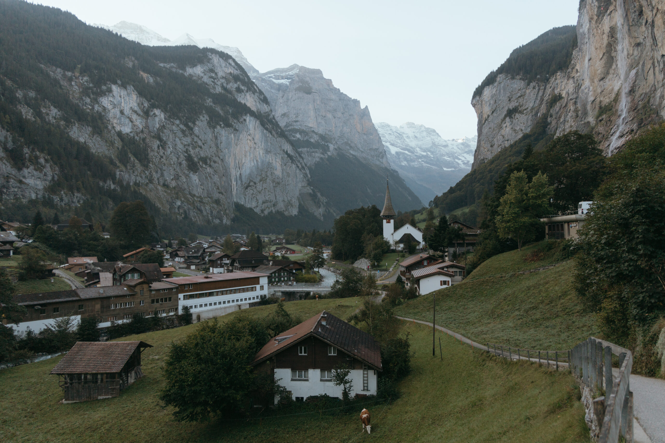 viewpoint of Lauterbrunnen one of the best villages in Switzerland