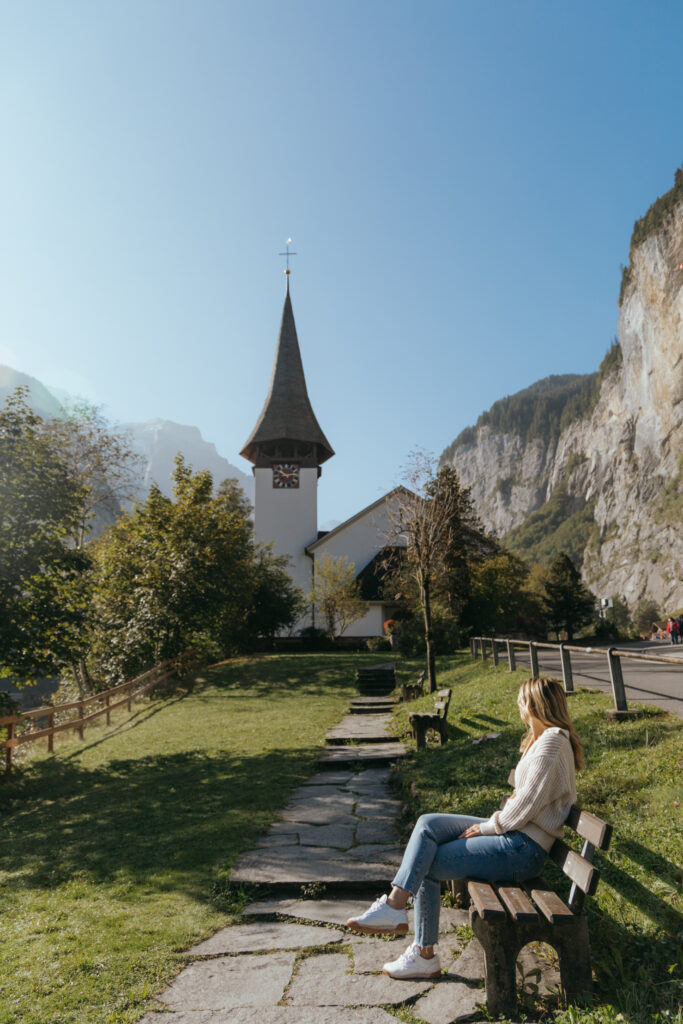 church in Lauterbrunnen, one of the best villages in Switzerland