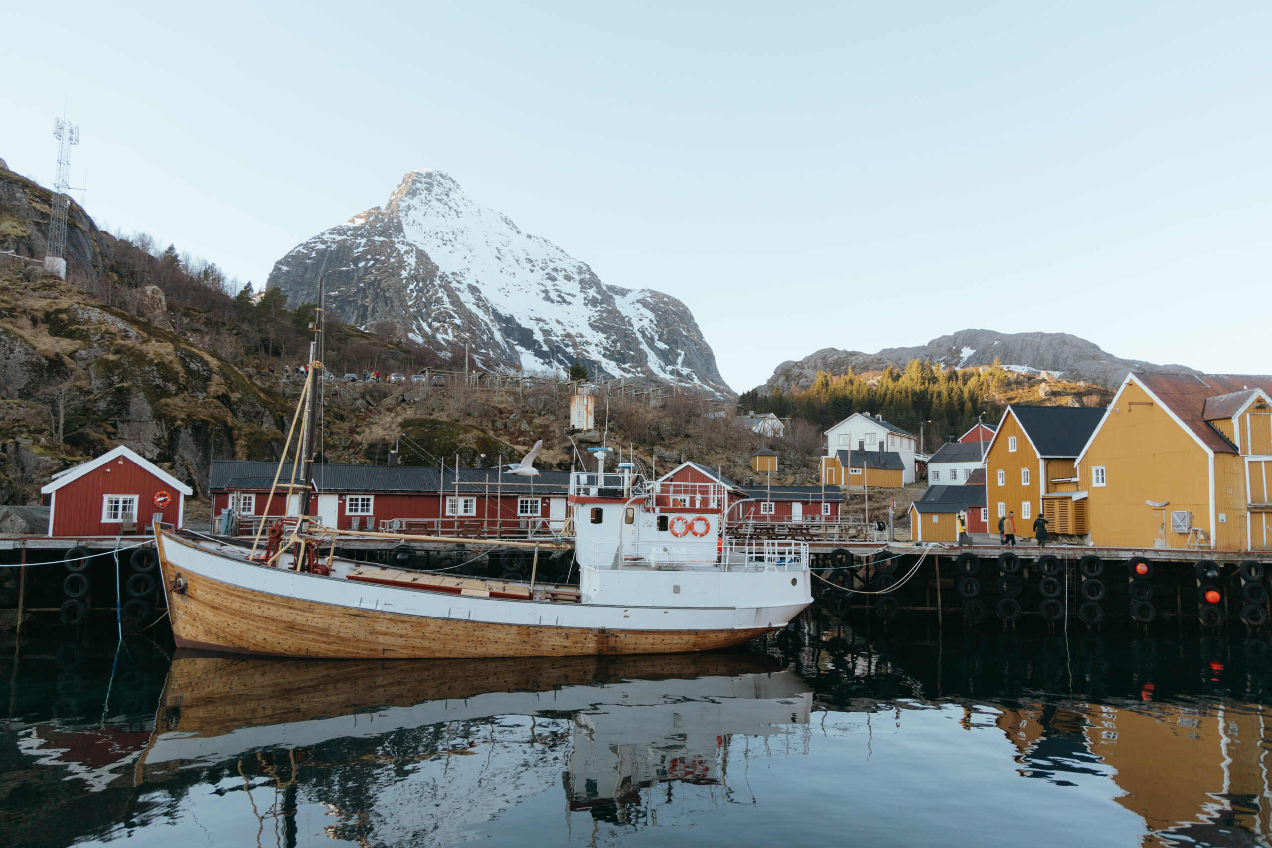 nusfjord in lofoten islands in winter