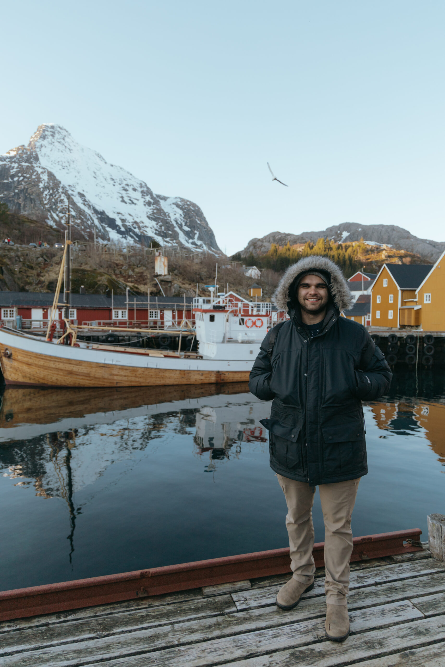 nusfjord in lofoten islands in winter