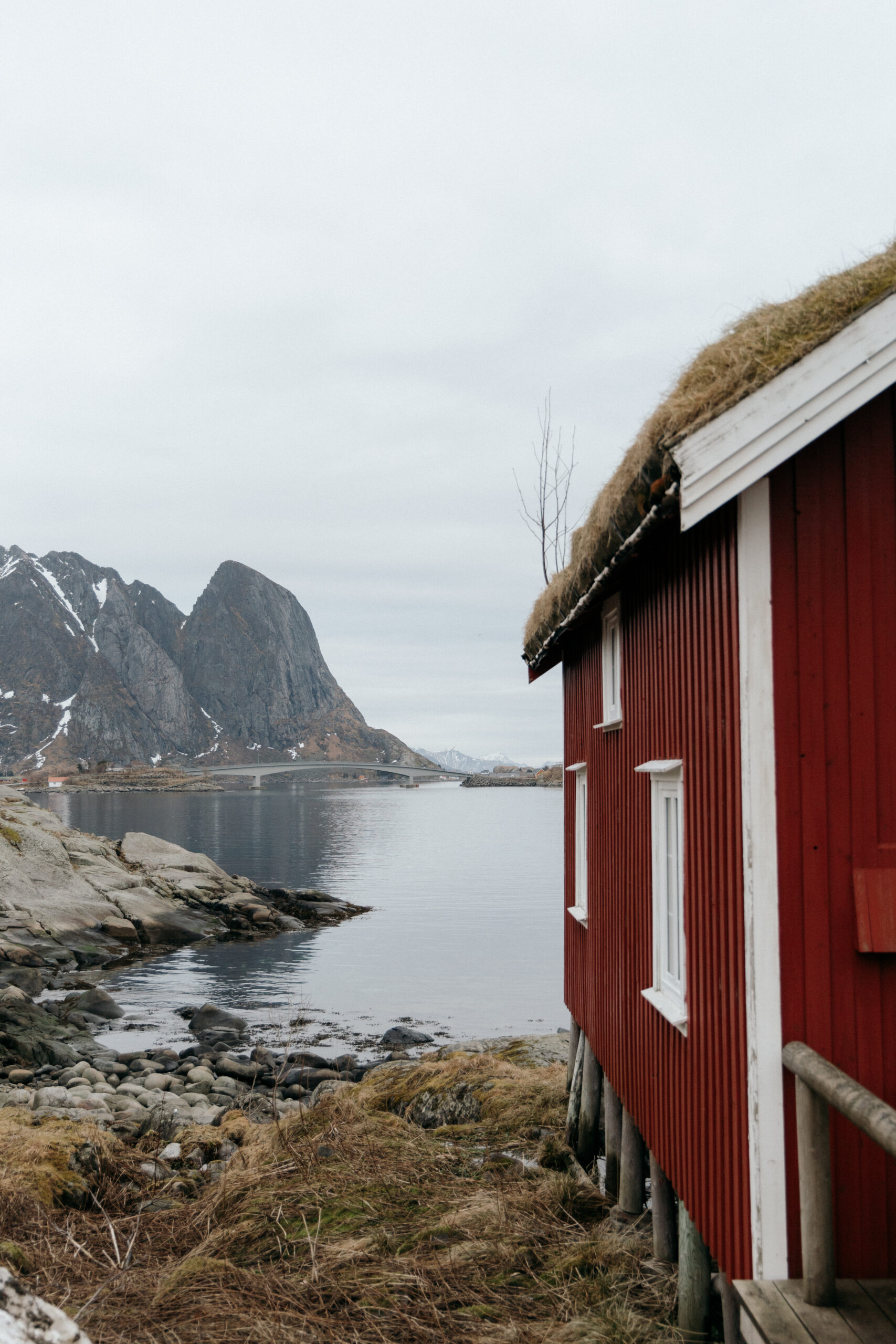 reine in lofoten islands in winter