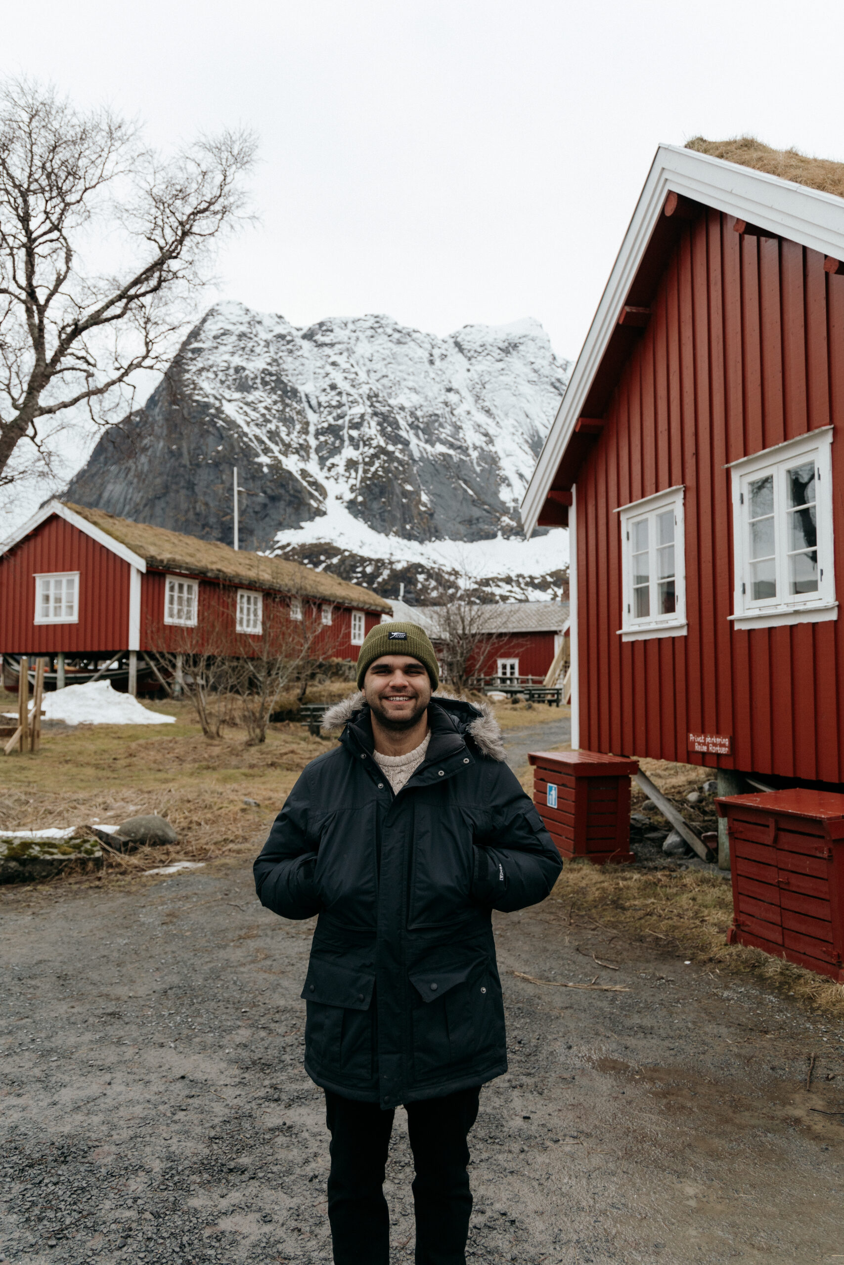 reine in lofoten islands in winter