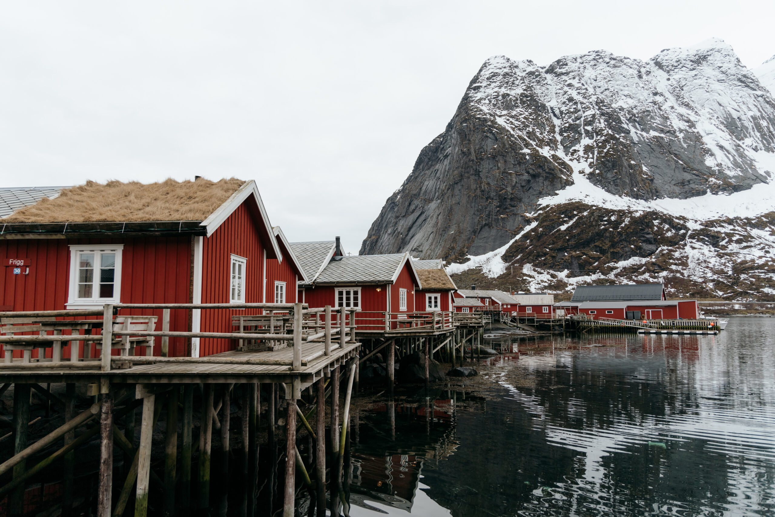 reine in lofoten islands in winter