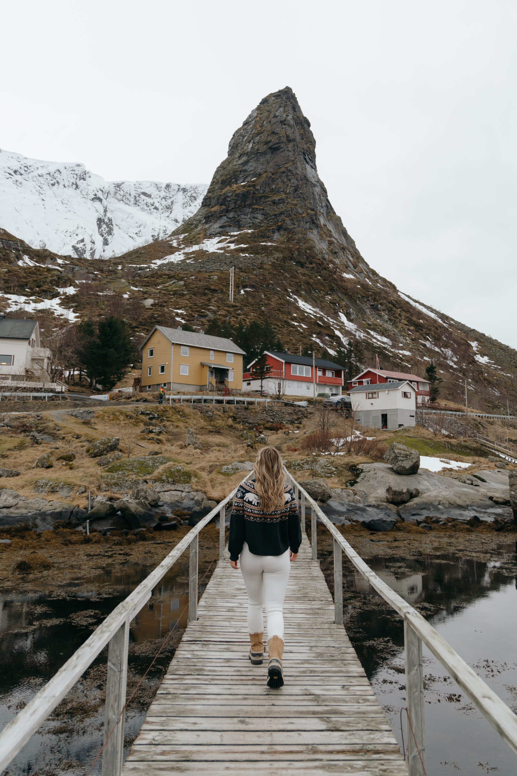 reine in lofoten islands in winter